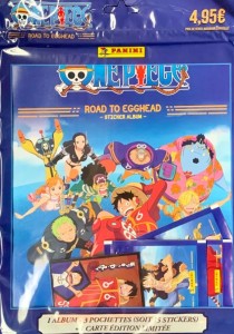 Karty ONE PIECE – Panini Starter Pack (1 album + 3 pakiety) – wersja francuska
