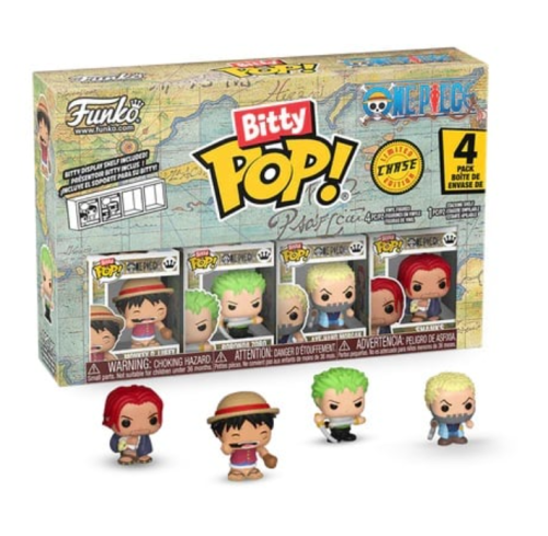 Funko Pop! ONE PIECE Bitty Pop 4 Pack 2.5cm Luffy Zoro Morgan