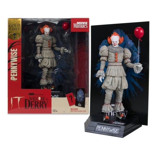 It: Welcome to Derry Movie Maniacs Figurka Pennywise (Gold Label) 16 cm McFarlane