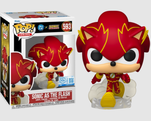 Funko POP! DC Comics JLA & SONIC Heroes 593 Sonic as The Flash
