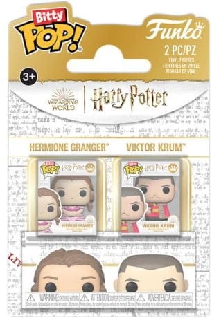 Funko Pop! HARRY POTTER 4 Bitty Pop 2 Pack 2.5cm Hermione & Krum