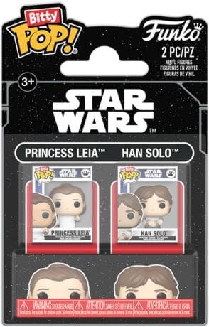 Funko Pop! Star wars ESB Leia Han Solo Bitty Pop 2 Pack 2.5cm - L & H