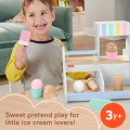Fisher-Price Drewniana lodziarnia Zestaw z 18 elementami HXV21 sklep z lodami