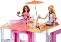 BARBIE DLY32 Piętrowy domek dla lalek z rozkładanym parasolem DLY32