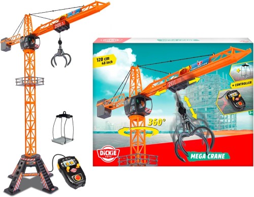 Dickie Toys 201139012 Mega Crane Sterowany Dźwig 120cm Pilot Chwytak 360