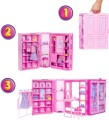 Barbie Szafa Marzeń + Lalka ubranka i akcesoria Garderoba Zestaw HXD58