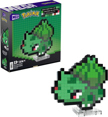 Klocki plastikowe MEGA Pokemon Pixel Pixel Bulbasaur  374 elementy