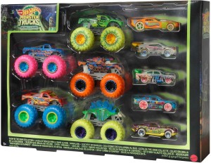 HOT WHEELS HCB57 Samochodziki autka Monster Trucks zestaw 10szt MATTEL