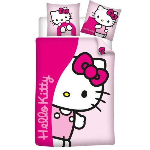 HELLO KITTY pościel z motywem Duvet Cover 140x200cm 65x65cm bawełna flanelowa