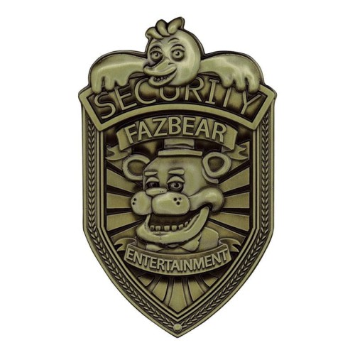 FNAF Security Badge Replica Limited Edition "Antique Brass Edi."
