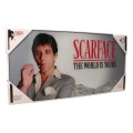 Scarface Plakat Szklany „The World Is Yours” (Szare Tło) 60 x 30 cm Glass Poster