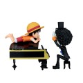 ONE PIECE - Luffy & Brook - Figurka WCF Log Stories 8cm