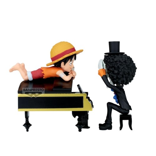 ONE PIECE - Luffy & Brook - Figurka WCF Log Stories 8cm