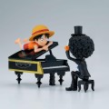 ONE PIECE - Luffy & Brook - Figurka WCF Log Stories 8cm