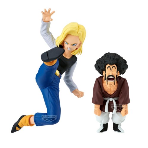 DRAGON BALL Z - Android 18 & Mr. Satan - Figurka Match Makers 11 & 8cm