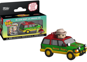 Funko Pop! JURASSIC PARK Bitty Pop Ride Jurassic SUV avec Dr. Grant
