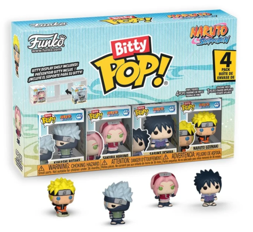 Funko Pop! NARUTO SHIPPUDEN Bitty 4 Pack 2.5cm Sakura Sasuke Kakashi
