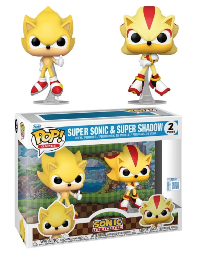 Funko POP! SONIC Games 2 Pack Super Sonic & Shadow (Flocked)