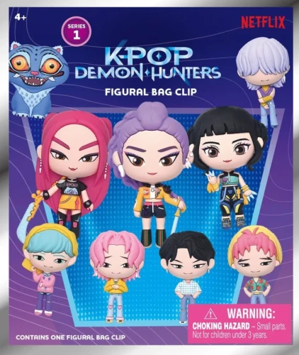 K-POP Demon Hunters - Seria 1 - 3D Foam Bag Clip Monogram Figurka Breloczek