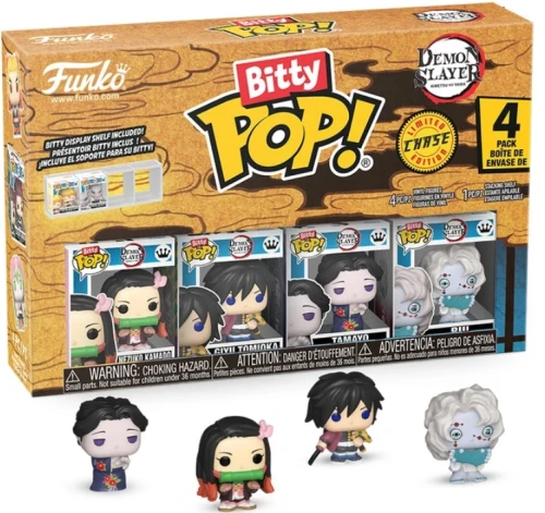 Funko Pop! DEMON SLAYER Bitty 4 Pack 2.5cm Nezuko Giyu  Tamayo Rui