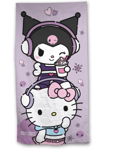 HELLO KITTY Ręcznik plażowy Hello Kitty & Kuromi Beach Towel 70x140cm