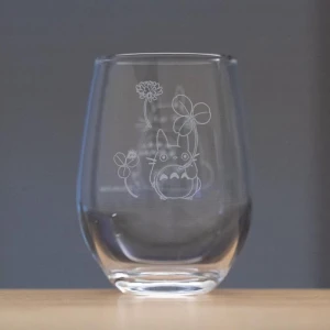 MY NEIGHBOR TOTORO - Totoro & White clover - Engraved glass 325ml