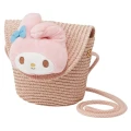 HELLO KITTY - My Melody - Straw crossbody bag 13.8x14cm