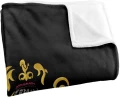 HARRY POTTER Silky Touch super miękki koc narzuta, 152 x 127 cm Herby