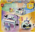 LEGO Creator 3w1 31392 Dekoracyjny Fortepian z Kotem Gramofon Boombox