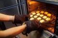Rękawice kuchenne do 240°C żaroodporne czarne antypoślizgowe