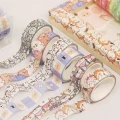 Taśma prezentowa Kawaii Japonia Jedna sztuka w ciemno pieski i kotki prezent