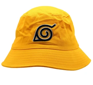 Kapelusz Bucket Hat Naruto Shippuden Symbol Konoha Żółty Czapka
