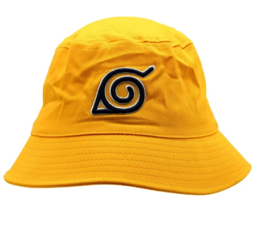 Kapelusz Bucket Hat Naruto Shippuden Symbol Konoha Żółty Czapka