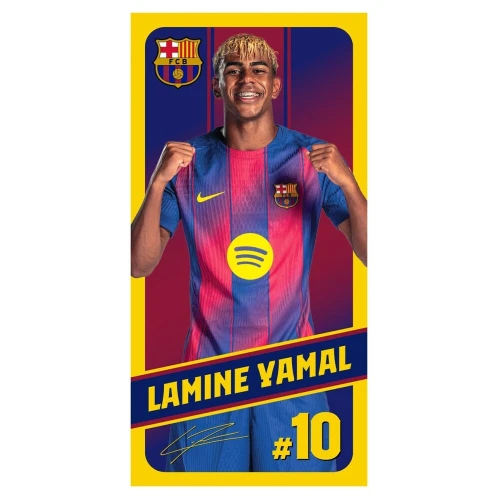 F.C Barcelona ręcznik plażowy  Lamine Yamal  Lewandowski