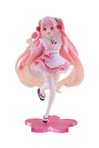 Hatsune Miku Figurka Newley Written Sakura Miku Japanese Cafe Ver. Reissue 18 cm