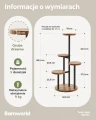 Bamworld narożny stojak na rośliny 4-półkowy metalowo-drewniany ogród