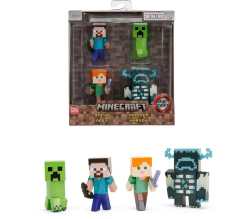 Minecraft – zestaw figurek 6cm Creeper Steve Alex
