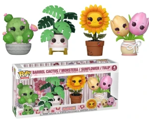 Funko POP! FLORA - POP Plants - 4PK TULIP MONSTERA SUNFLOWER CACTUS